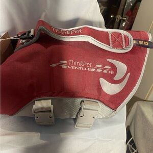 ThinkPet Red Adventure Dog Harness/Life Vest Float